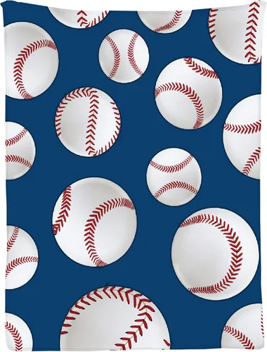 Miniatura 25 de Manta personalizada de béisbol para sofá, manta personalizada con nombre, manta ligera de felpa mullida de 60 x 50 pulgadas, para adolescentes