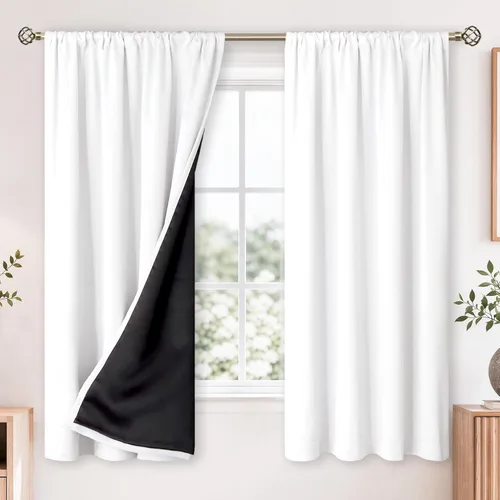 Miniatura 79 de BGment - Cortinas opacas para sala de estar de 63 pulgadas de largo, juego de 2 paneles, cortinas para oscurecer toda la habitación, cortinas