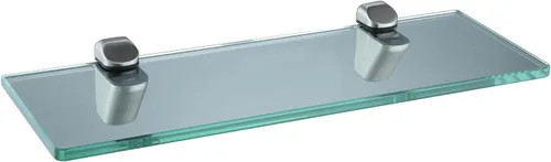 XVL Estante de cristal de baño de 14 pulgadas, níquel cepillado GS3003A