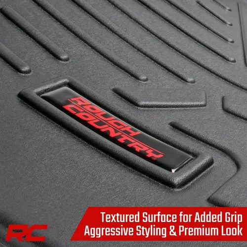 Miniatura 7 de Rough Country Floor Armor Alfombrillas de Piso Delanteras y Traseras para Nissan Titan (2017–2024) y Titan XD (2016–2024) Crew Cab con Asientos