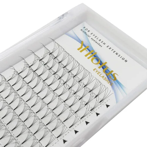 Miniatura 10 de Extensiones de pestañas postizas en abanico 3D, 4D, 5D, 6D, 7D, 8D, grosor de 0.07 C/D, rizos naturales, raíces cortas, abanicos de extensiones
