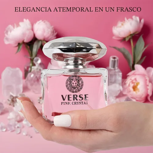 Miniatura 6 de Verse Pink Crystal Eau De Parfum para Mujer - Notas Superiores de Granada, Yuzu y Acorde Helado - Notas de Fondo de Peonía, Loto, Magnolia, Ámbar