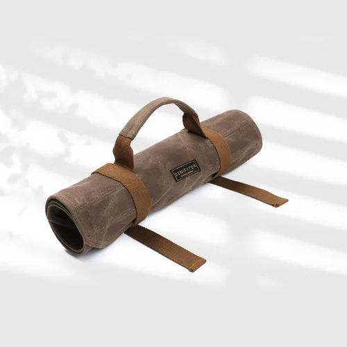 Miniatura 6 de Denifiter Bolsa de herramientas, lona encerada resistente de 16 onzas, organizador de herramientas, (L) 25 pulgadas x 14.5 pulgadas de alto, gris