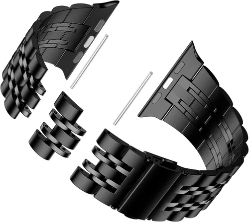 Miniatura 5 de iiteeology Compatible con correas de Apple Watch de 1.811 in/1.929 in/1.772 in/1.732 in/1.654 in/1.614 in/1.575 in, pulsera de eslabones de acero