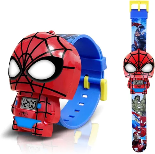 Reloj de superhéroe para niños reloj digital para niños y niñas fácil de leer bonito reloj de pulsera de dibujos animados regalo para vacaciones