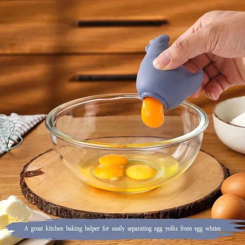 Miniatura 5 de Separador de yema de huevo de silicona, nueva herramienta separadora de huevos y herramienta para hornear, extractor de huevos, cocina de cocina