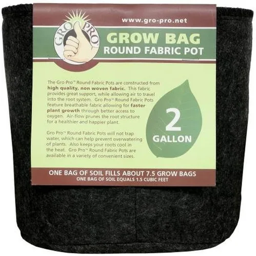 Miniatura 20 de Gro Pro Maceta redonda de tela prémium de 1 galón, color negro