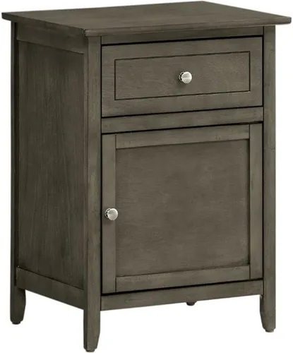 Miniatura 7 de Glory Furniture Izzy Mesita de noche de madera maciza con 1 cajón/1 puerta, color amarillo