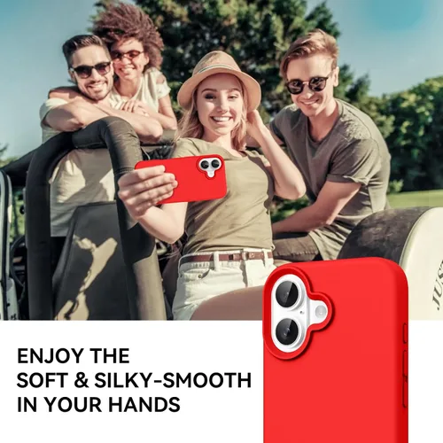 Miniatura 161 de GUAGUA Funda compatible con iPhone 17 Pro Max de 6.9 pulgadas, silicona líquida, goma de gel suave, delgada, forro de microfibra delgada
