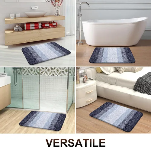 Miniatura 9 de OLANLY Juego de 2 alfombras de baño y alfombras de baño ombré, tamaño de alfombra de baño 24 x 16 pulgadas y alfombra de baño de 30 x 20 + 24 x 20