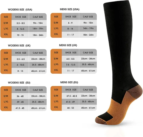 Miniatura 3 de El mejor apoyo para enfermeras, correr, senderismo, calcetines de compresión para mujeres y hombres, el mejor apoyo para enfermeras, atletismo