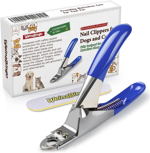 Miniatura 10 de Cortaúñas para perros y gatos, recortador profesional de garras para mascotas con lima de uñas gratis, hoja afilada de acero inoxidable, asas