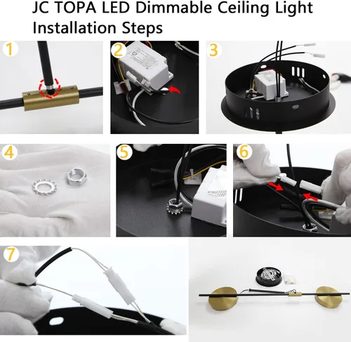 Miniatura 6 de Lámpara de techo moderna, 15 W, 2 luces, regulables, LED, luces de techo semiempotradas para comedor, cocina, sala de estar, dormitorio, oficina