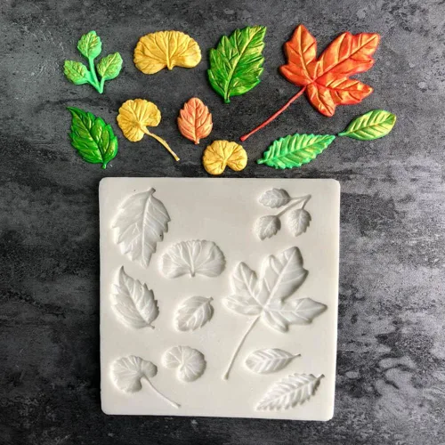 Miniatura 19 de Molde de silicona para hojas, moldes de fondant de flores de rosa, herramientas de decoración de pasteles, Sugarcraft, resina, caramelo, arcilla