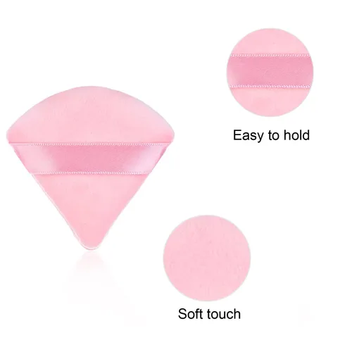 Miniatura 5 de 12DP12LP - 24 piezas de soplo de polvo, de algodón triangular, lavable para la cara, para polvo suelto, cuerpo, base cosmética, esponja