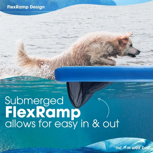 Miniatura 6 de Rampa de agua para perros para barco, muelle o piscina. Para perros de hasta 200 libras para salir fácilmente del agua. Flotable. Incluye bomba