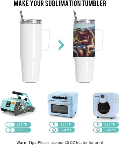 Miniatura 4 de PYD Life Paquete de 4 vasos de sublimación con mango en blanco, tazas de café blancas de 36 onzas, tazas de café aisladas, tazas de viaje