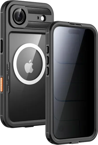 Miniatura 32 de Lanhiem Funda magnética para iPhone 17 Pro Max, IP68 impermeable, a prueba de polvo, compatible con Magsafe, protector de pantalla integrado, cuerpo