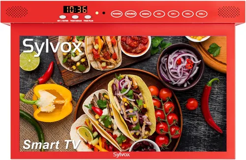 Miniatura 10 de SYLVOX Smart TV abatible de 15.6 pulgadas debajo del gabinete, Google TV soporta rotación de 360 grados, conexión WiFi y inalámbrica, diseño