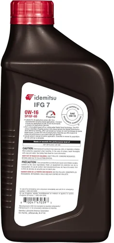 Miniatura 2 de Idemitsu IFG7 0W-16 SP/GF-6B Aceite de motor – 1 cuarto de galón Diseñado con precisión para una máxima eficiencia y protección