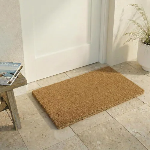 Miniatura 86 de Fab Habitat Felpudo extra grueso, tejido a mano, duradero, fibra de coco natural, entrada, puerta delantera, porche, patio, pájaros en rama, gris