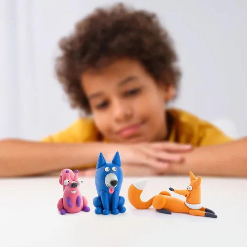Miniatura 7 de HEY CLAY Forest Animals - Claymate Bear - Kit de arcilla seca al aire con 3 latas y herramientas de escultura con divertidas instrucciones