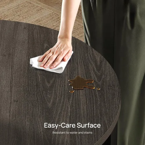 Miniatura 7 de SICOTAS Mesa de comedor redonda para 4, 6 personas, 47 pulgadas, mesa de comedor moderna circular de madera con base resistente para comedor