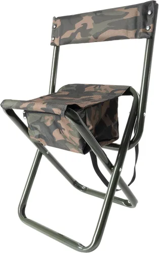 Rothco Taburete plegable de lujo con respaldo y bolsa - Asiento portátil para aventuras al aire libre Camuflaje del bosque