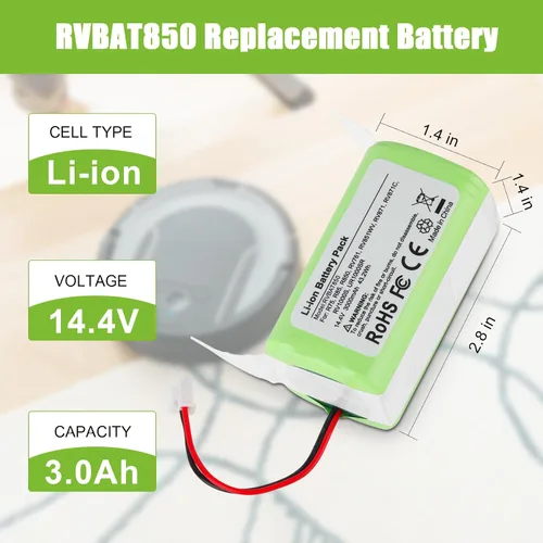 Miniatura 6 de KUNLUN Batería de iones RVBAT850, batería de repuesto para aspiradora Shark Vacuum RV1001AE R75 R85 R761 RV850 RV1000S RV1000VL RV700_N RV720_N
