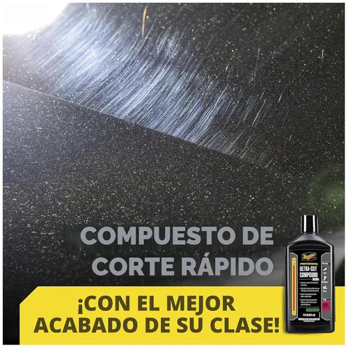 Miniatura 3 de Meguiar's Mirror Glaze M10508 - Compuesto ultracortado, fórmula de grado profesional con acción de corte rápida que elimina arañazos, remolinos