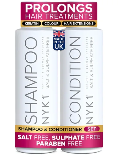 Miniatura 11 de NYK1 Acondicionador sin sal ni sulfato (16.9 fl oz) sin sulfato para extensiones, tratamiento de color y queratina, cuidado posterior