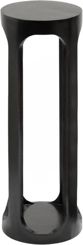 Miniatura 8 de Kate and Laurel Dahl Mesa Redonda de Madera Moderna para Bebidas; 8 x 23 pulgadas; Negro; Mesa de Pedestal de Acento de Madera Circular Transicional
