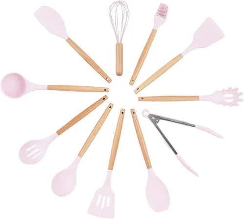 Miniatura 8 de Juego de utensilios de silicona de 13 piezas, juego de utensilios de cocina antiadherentes, utensilios de cocina de silicona de grado alimenticio