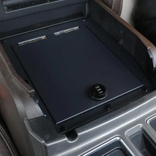 Miniatura 8 de Caja de seguridad con cerradura de combinación de 3 dígitos, organizador de consola central, compatible con 2017 2018 2019 Ford F150, inserto