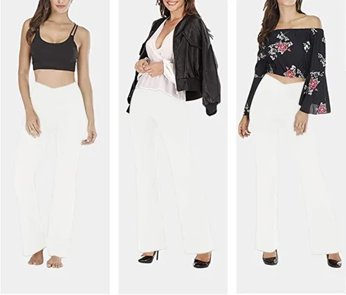 Miniatura 3 de TOPYOGAS - Pantalones de yoga estilo casual para mujer, pierna con corte de bota, leggings de cintura alta cruzada en V, pantalones de entrenamiento