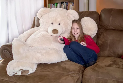 Miniatura 6 de HollyHOME Oso de peluche gigante de 5 pies con huellas grandes, regalo de San Valentín, 5 pies, color beige