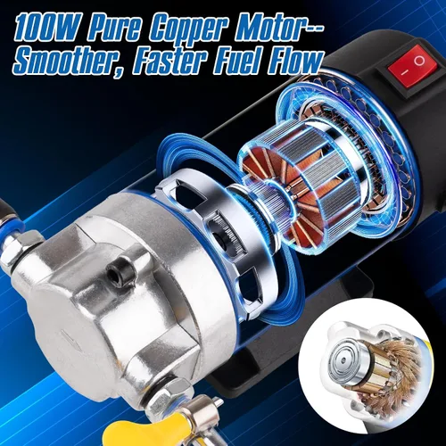 Miniatura 6 de Bomba extractora de aceite de 12 V 100 W, extractor de aceite de motor para cambio de aceite, bomba eléctrica de transferencia de fluido, bomba