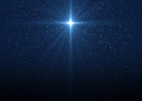 Miniatura 5 de BELECO Telón de fondo de tela de estrella nocturna de 5 x 3 pies, Santa Navidad, estrella, cielo estrellado azul, fondo, escena de la Natividad