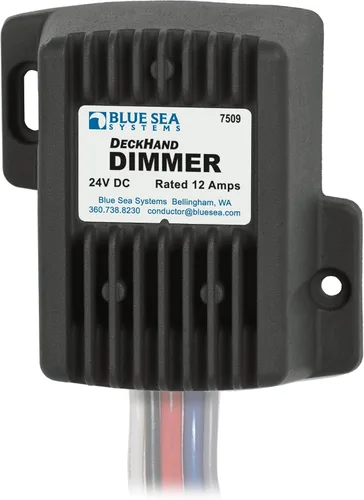 Blue Sea Systems 7509 Deckhand DIMMER Interruptor 12A 24V, azul