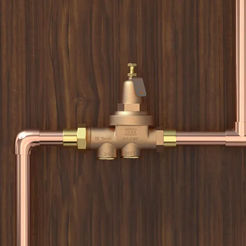 Miniatura 16 de Zurn Wilkins válvula de latón reductora de presión de agua de 3/4 de pulgada Modelo 34-600XL con válvula de revisión de paso y colador, Unión FNPT x