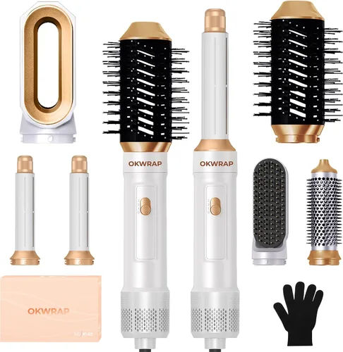Cepillo Secador de Cabello 6 en UNO, Rizador de Aire Cepillo Redondo Secador 800W, Cepillo Secador de Cabello Iónico para Mujeres, Cepillo de Aire