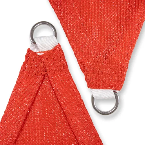 Miniatura 8 de Amgo Vela de Sombra Solar Triangular Derecha Roja de 24' x 24' x 33.9' Toldo Exterior UPF50+ AGTAPRT24, 95% Bloqueo UV, Permeable al Agua y Aire