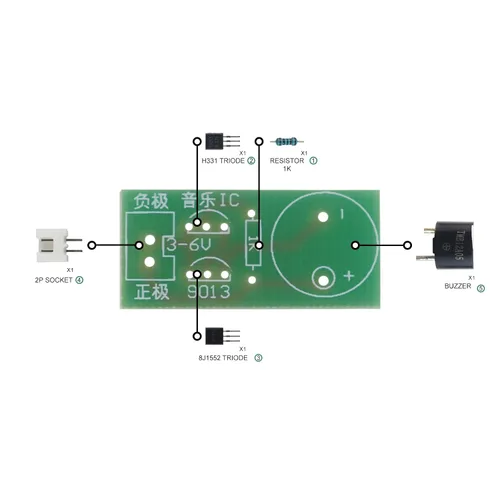 Miniatura 3 de Kit de práctica de soldadura DIY a Alice Music IC Little Kit Kit de circuito enchufable Kit de soldadura para principiantes (06ALS05)