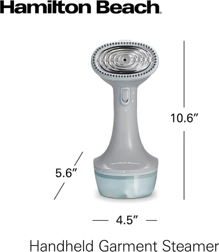 Miniatura 8 de Hamilton Beach Vaporizador de mano para ropa, tela y cortinas, 1200 vatios, tanque de agua de 13.5 fl oz, 20 minutos de vapor continuo, esenciales