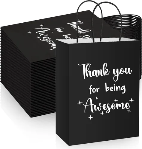 Ctosree 20 Bolsas de Papel de Regalo de Agradecimiento para Empleados Compañeros de Trabajo Colega Gracias por Ser Increíble Bolsas con Asas para