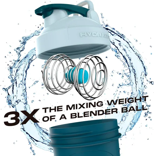 Miniatura 4 de HydraCup Power Shaker con batidor pesado, 28 onzas, mezcla más rápida, requiere menos agitación, batidos de proteínas sin grumos, taza agitadora