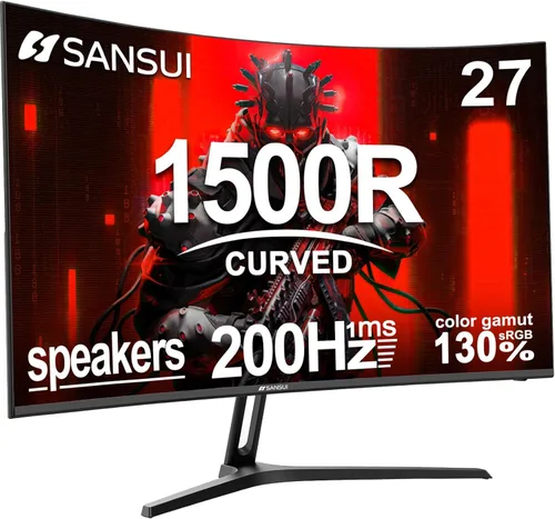 Miniatura 9 de SANSUI Monitor de Gaming de 24 Pulgadas 160Hz FHD 1080P Monitor de Computadora, FreeSync 1ms Contraste 4000:1, Puertos HDMI DP Soporte VESA Monitor
