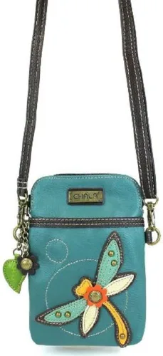 Miniatura 2 de CHALA Bolso cruzado para teléfono celular, piel sintética, lona multicolor con correa ajustable
