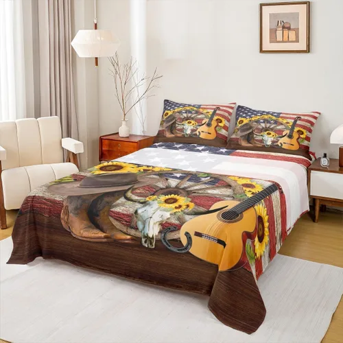 Miniatura 16 de Juego de sábanas de dibujos animados para niños, tamaño King, bonito juego de ropa de cama de esquí de animales árticos, decoración de habitación