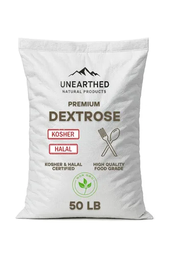 Unearthed Dextrosa, 50 libras, monohidrato de dextrosa, altamente eficaz para elaboración casera, producción de alimentos y mejora del sabor